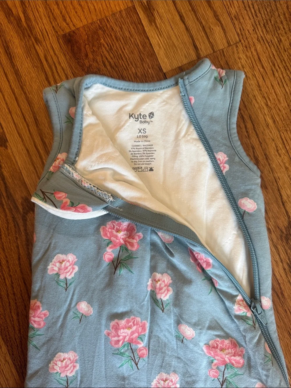 Sleeveless Blue Floral Kids Dress - Pink Rose Print